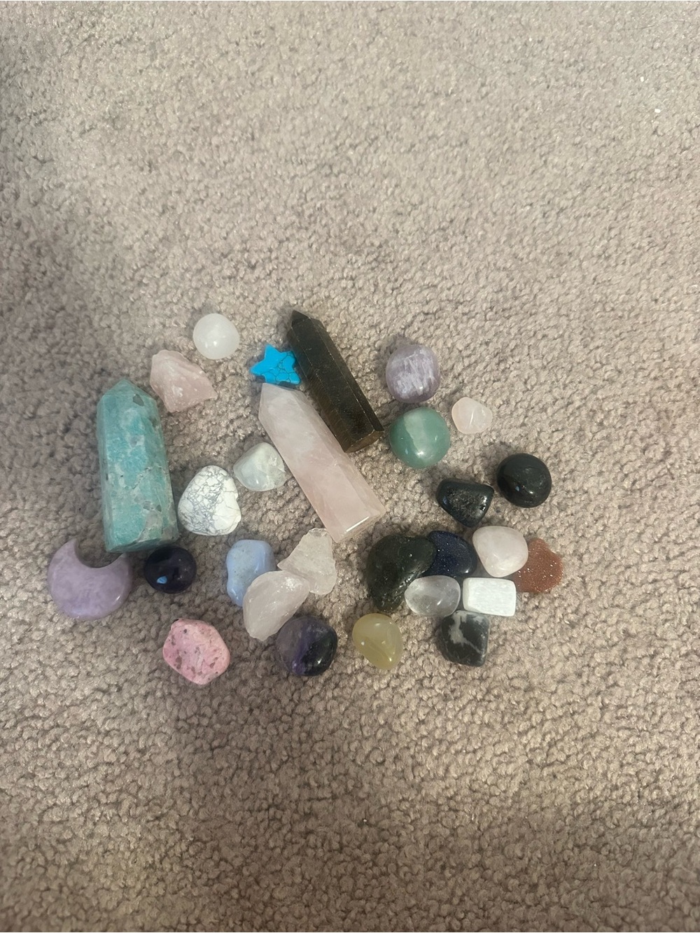 Mixed Crystal and Tumbled Stone Collection — Multicolor